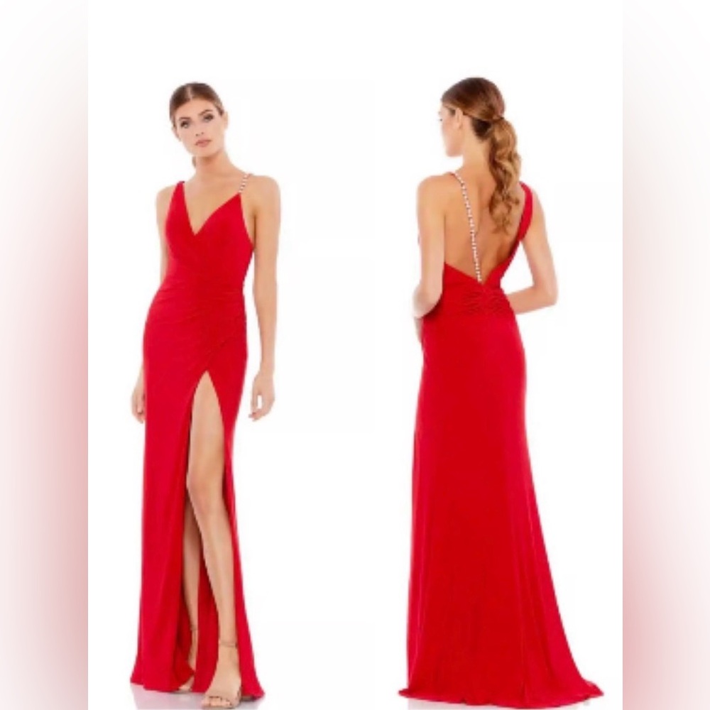 Mac Duggal Asymmetrical Red Formal Dress 265321, Color: Red, Size: 12 NWT